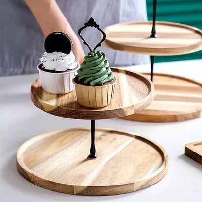 Tiered Serving Stand – Wood, 2 or 3 Tiers