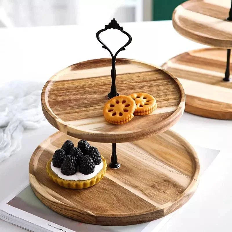 Tiered Serving Stand – Wood, 2 or 3 Tiers