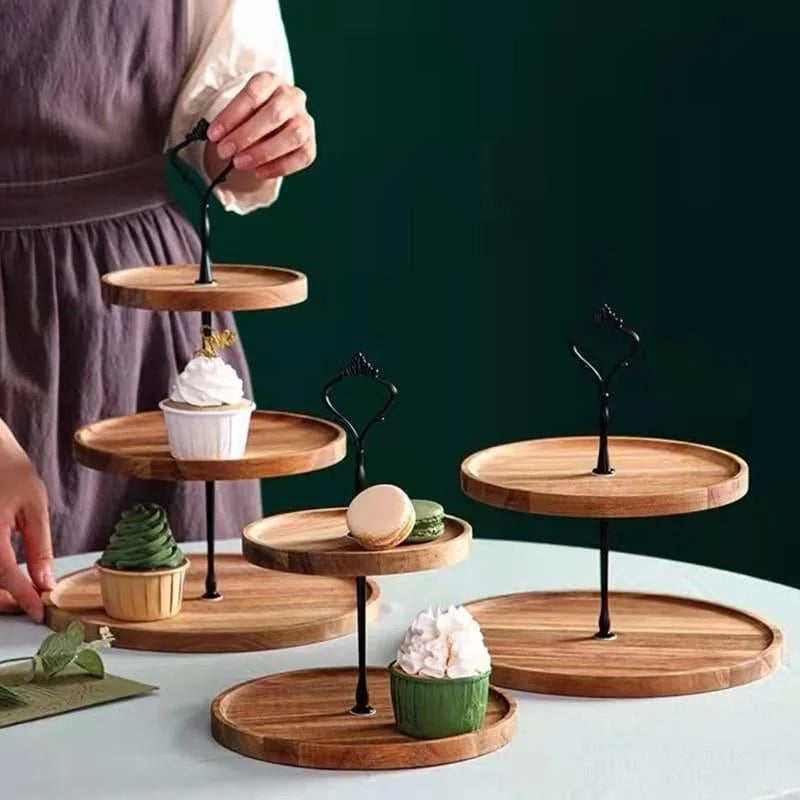 Tiered Serving Stand – Wood, 2 or 3 Tiers