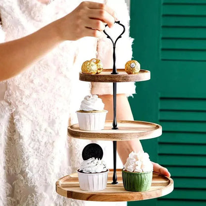 Tiered Serving Stand – Wood, 2 or 3 Tiers