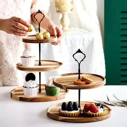 Tiered Serving Stand – Wood, 2 or 3 Tiers