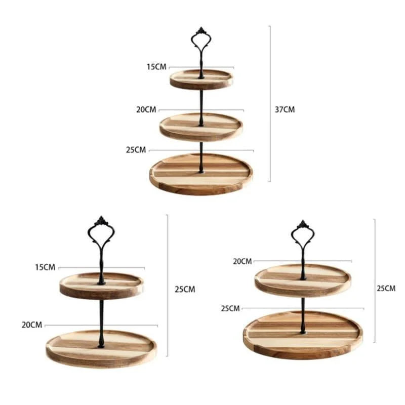 Tiered Serving Stand – Wood, 2 or 3 Tiers
