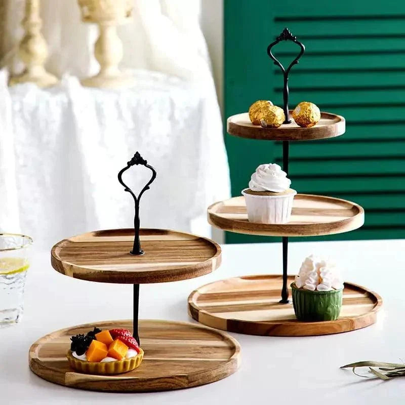 Tiered Serving Stand – Wood, 2 or 3 Tiers