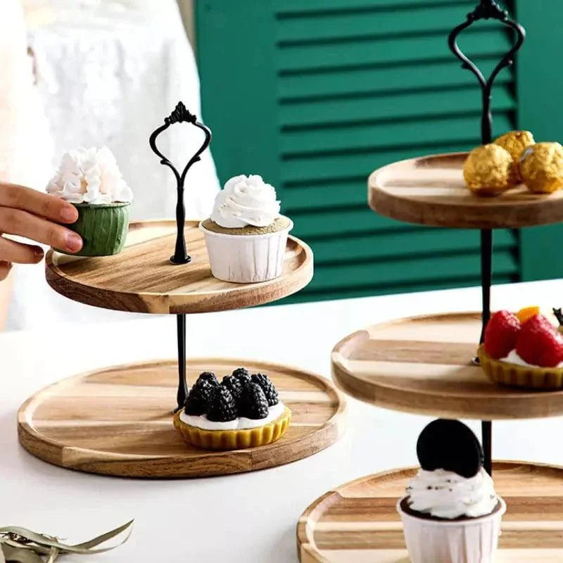 Tiered Serving Stand – Wood, 2 or 3 Tiers