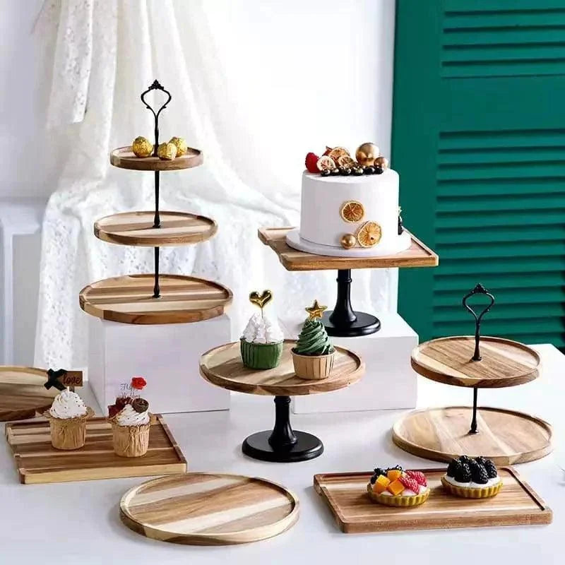Tiered Serving Stand – Wood, 2 or 3 Tiers