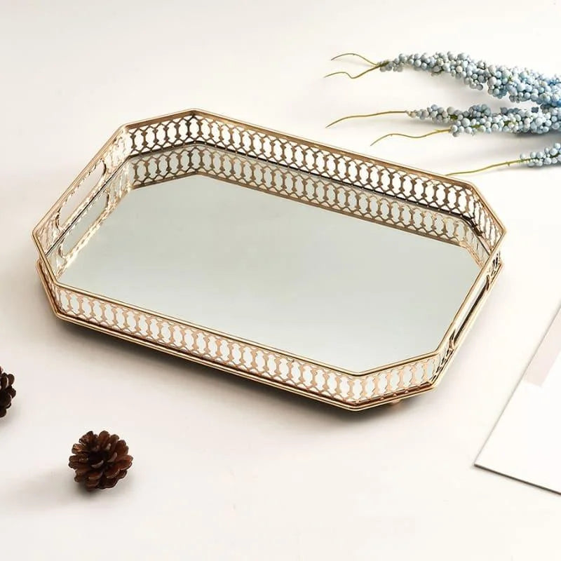 Mirrored Tray – Rectangular, Decorative