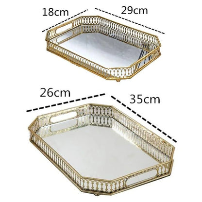 Mirrored Tray – Rectangular, Decorative