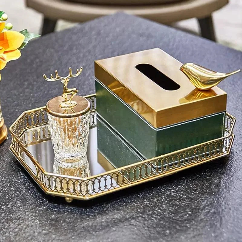 Mirrored Tray – Rectangular, Decorative
