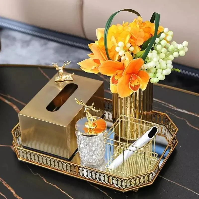 Mirrored Tray – Rectangular, Decorative