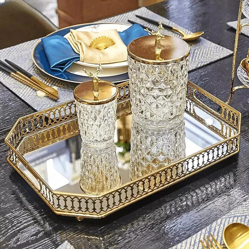 Mirrored Tray – Rectangular, Decorative