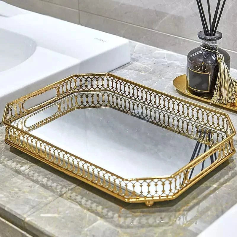 Mirrored Tray – Rectangular, Decorative