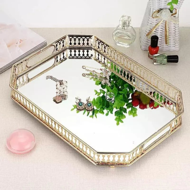 Mirrored Tray – Rectangular, Decorative