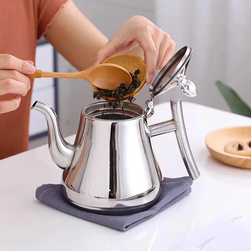 Teapot – 1L Stainless Steel with Removable Infuser