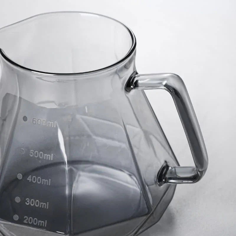 Pour-Over Coffee Server – Borosilicate Glass, with Dripper