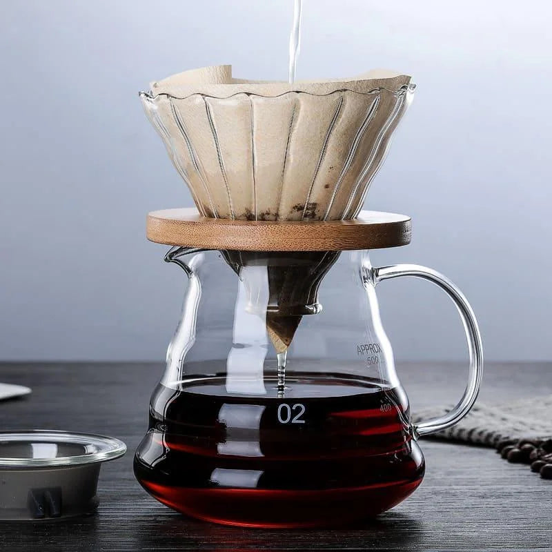 Pour-Over Coffee Server – Borosilicate Glass Set
