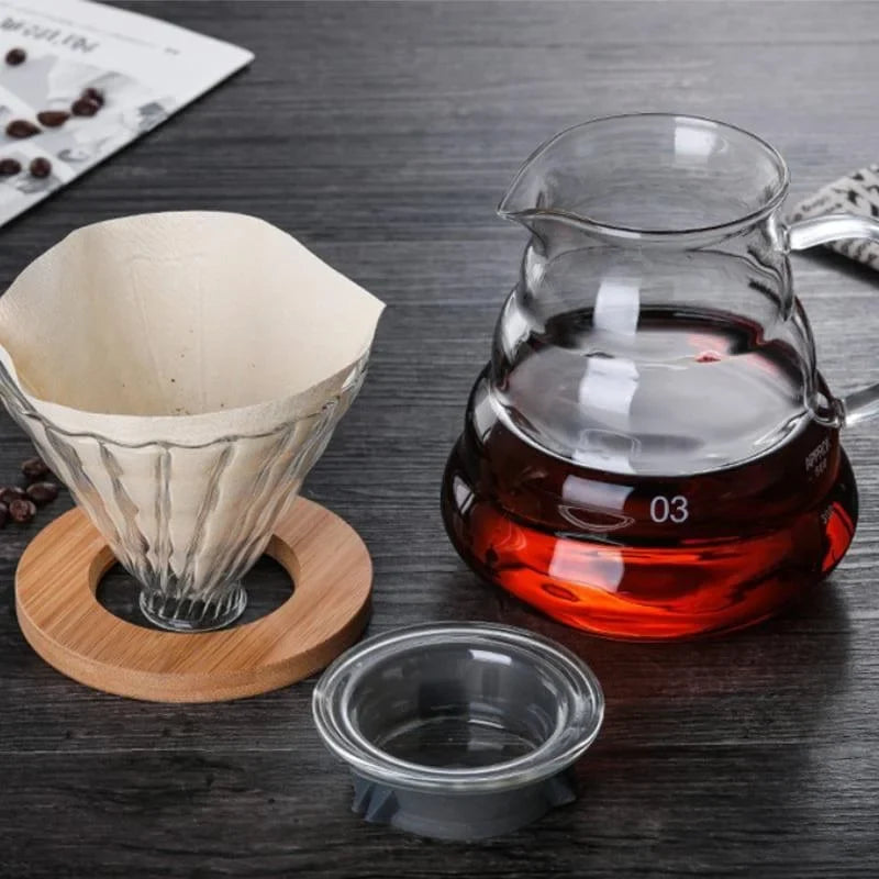 Pour-Over Coffee Server – Borosilicate Glass Set