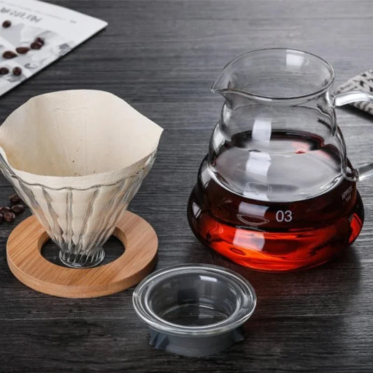 Pour-Over Coffee Server – Borosilicate Glass Set