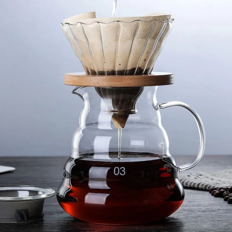 Pour-Over Coffee Server – Borosilicate Glass Set