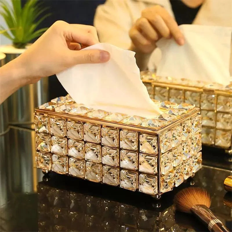Tissue Box Cover – Crystal-Style Decorative