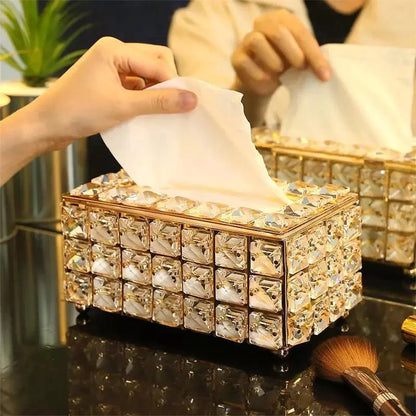 Tissue Box Cover – Crystal-Style Decorative