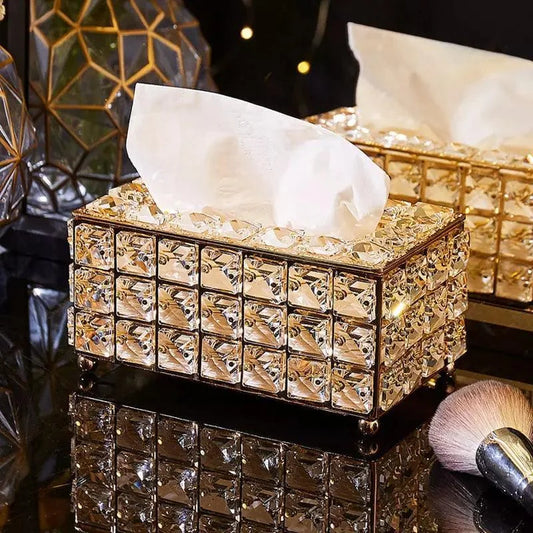 Tissue Box Cover – Crystal-Style Decorative
