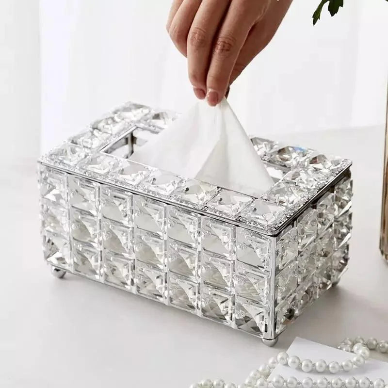 Tissue Box Cover – Crystal-Style Decorative