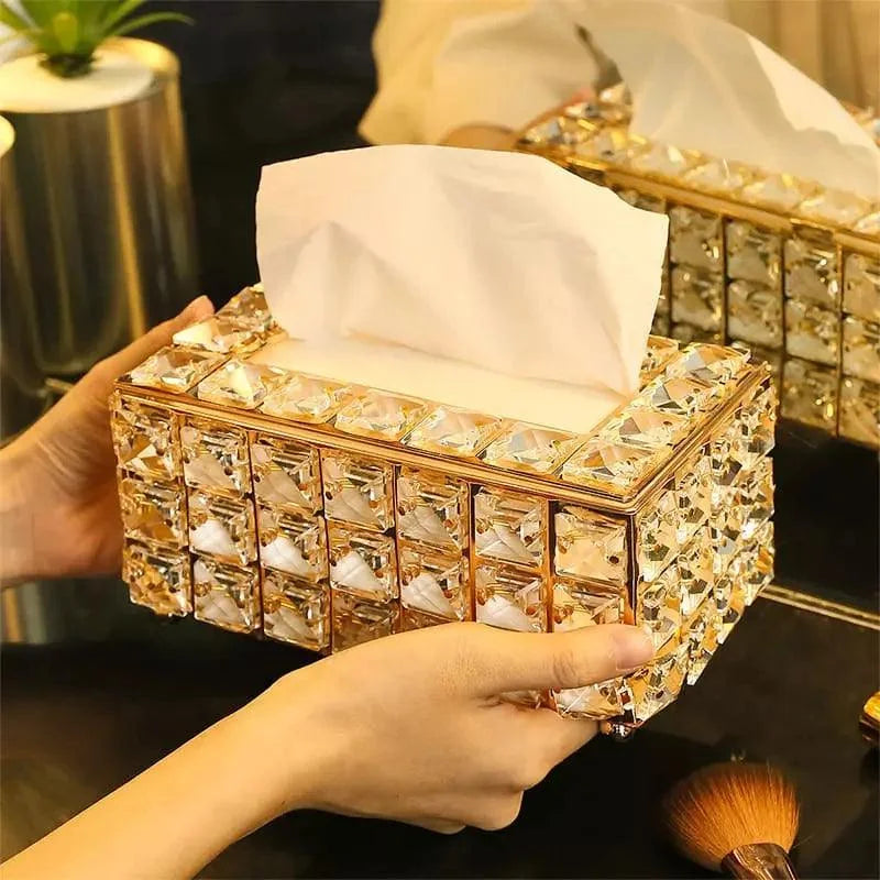 Tissue Box Cover – Crystal-Style Decorative