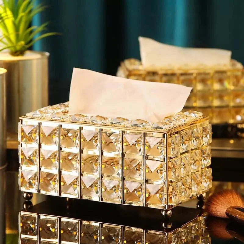 Tissue Box Cover – Crystal-Style Decorative