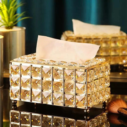 Tissue Box Cover – Crystal-Style Decorative