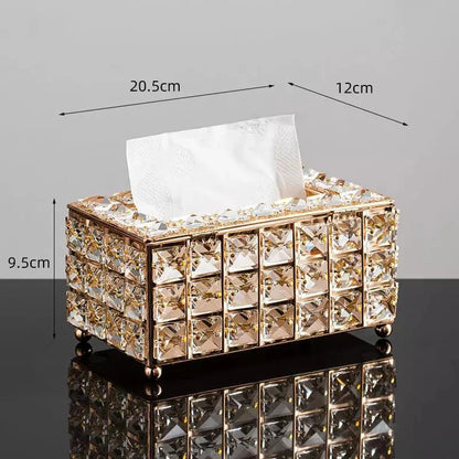 Tissue Box Cover – Crystal-Style Decorative