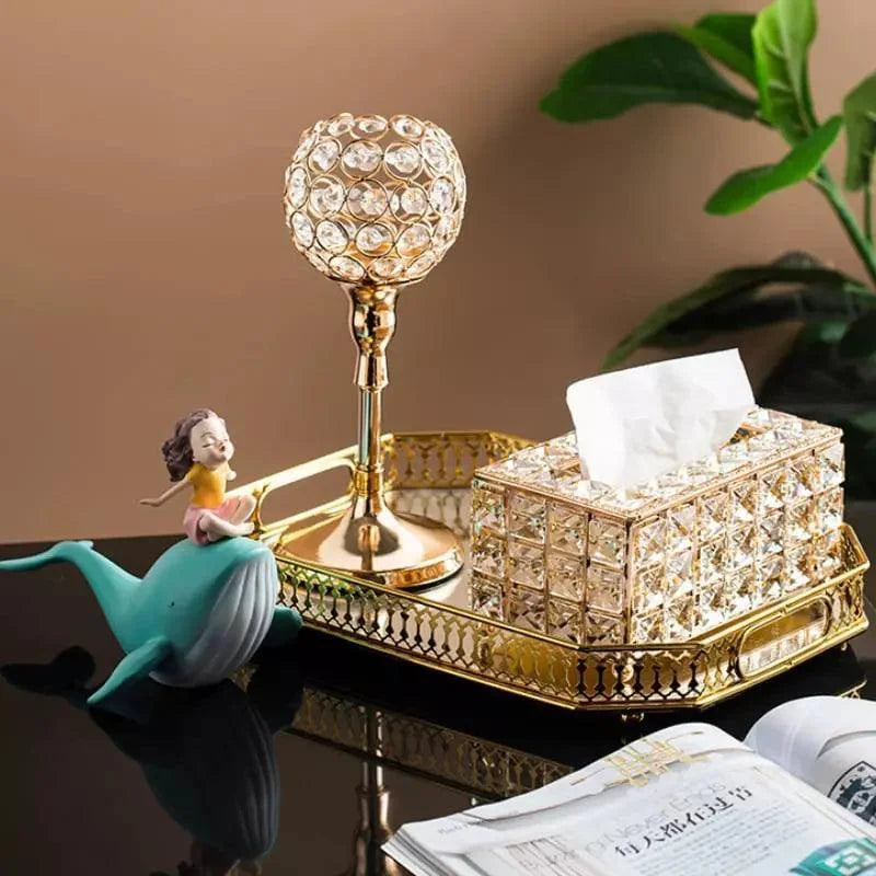 Tissue Box Cover – Crystal-Style Decorative