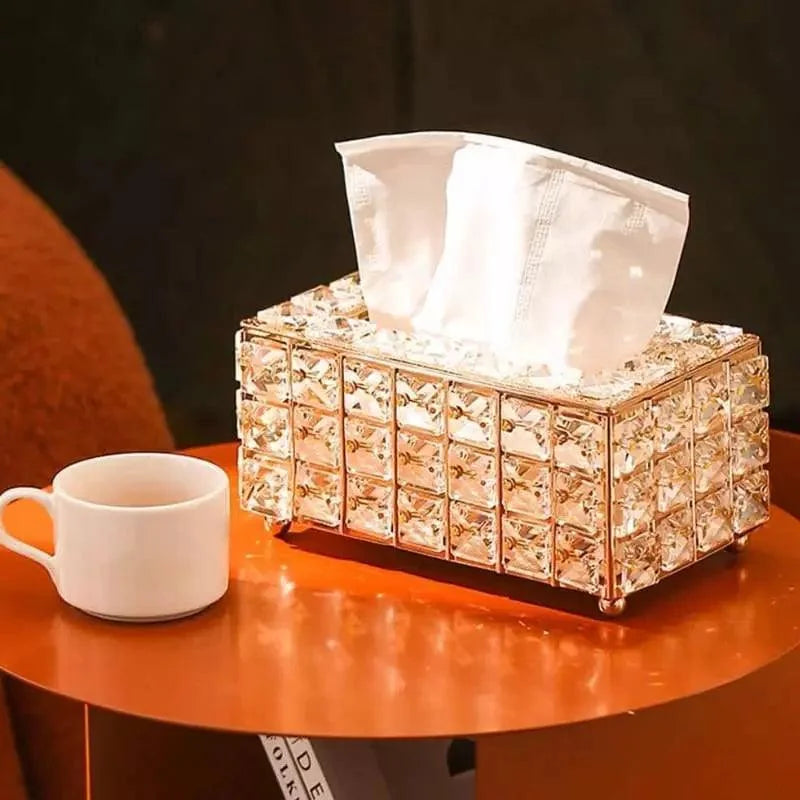 Tissue Box Cover – Crystal-Style Decorative
