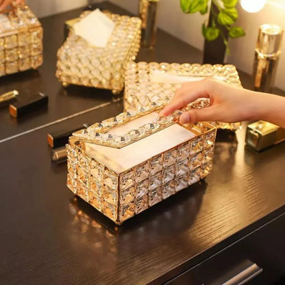Tissue Box Cover – Crystal-Style Decorative