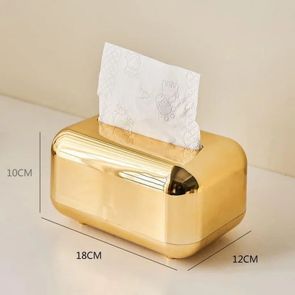 Tissue Box Cover – Chrome-Finish Decorative