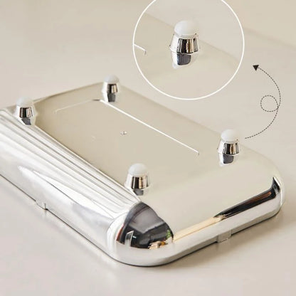 Tissue Box Cover – Chrome-Finish Decorative