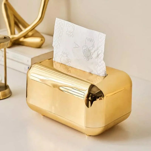 Tissue Box Cover – Chrome-Finish Decorative