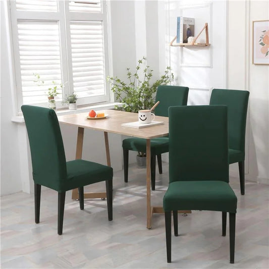 Dining Chair Covers – Emerald Green Waterproof Stretch