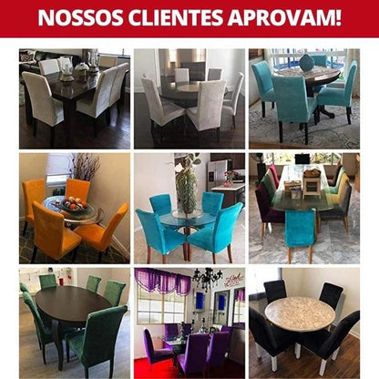 Dining Chair Covers – Dark Grey Waterproof Suede