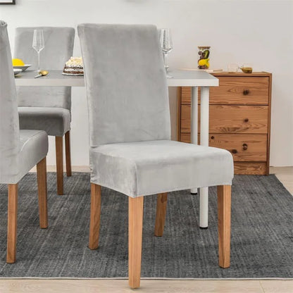 Dining Chair Covers – Grey Waterproof Suede