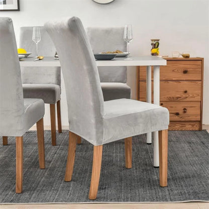 Dining Chair Covers – Grey Waterproof Suede