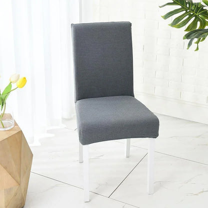 Dining Chair Covers – Light Grey Jacquard Semi-Water-Resistant