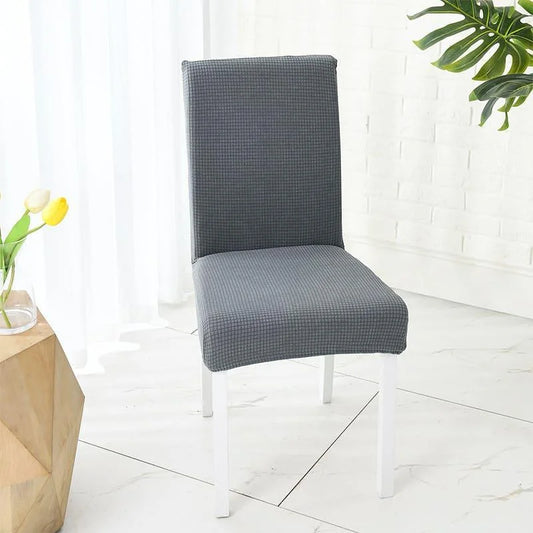 Dining Chair Covers – Light Grey Jacquard Semi-Water-Resistant