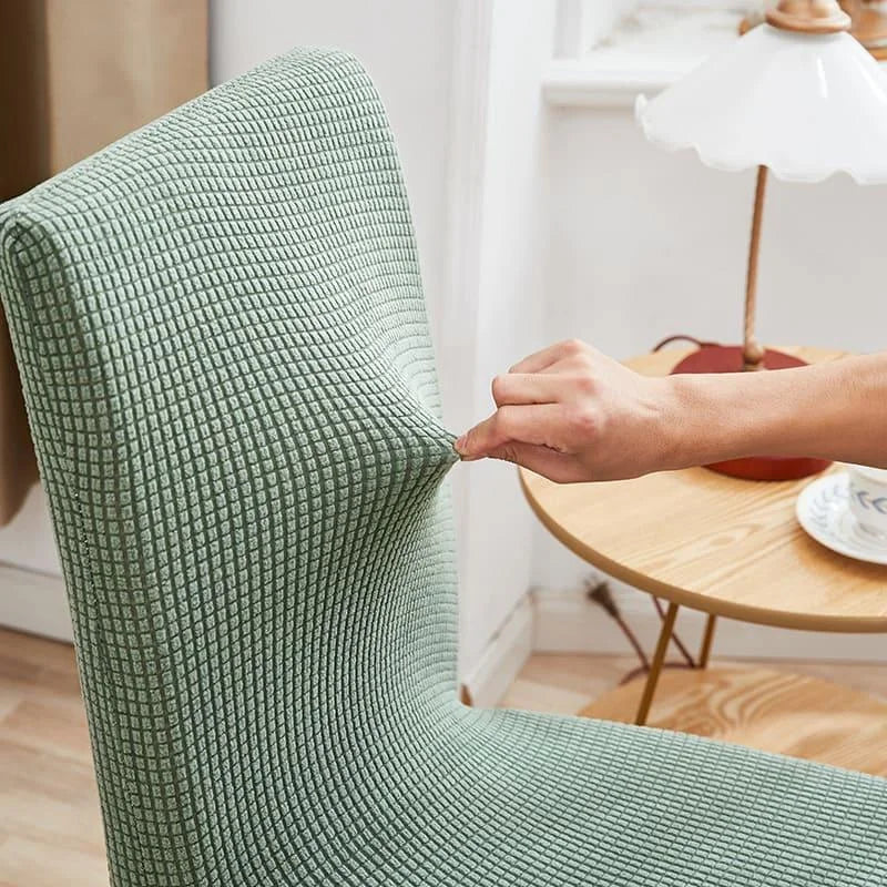 Dining Chair Covers – Black Jacquard Semi-Water-Resistant