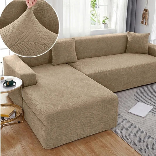 Sofa Cover – Beige Waterproof Non-Slip Jacquard