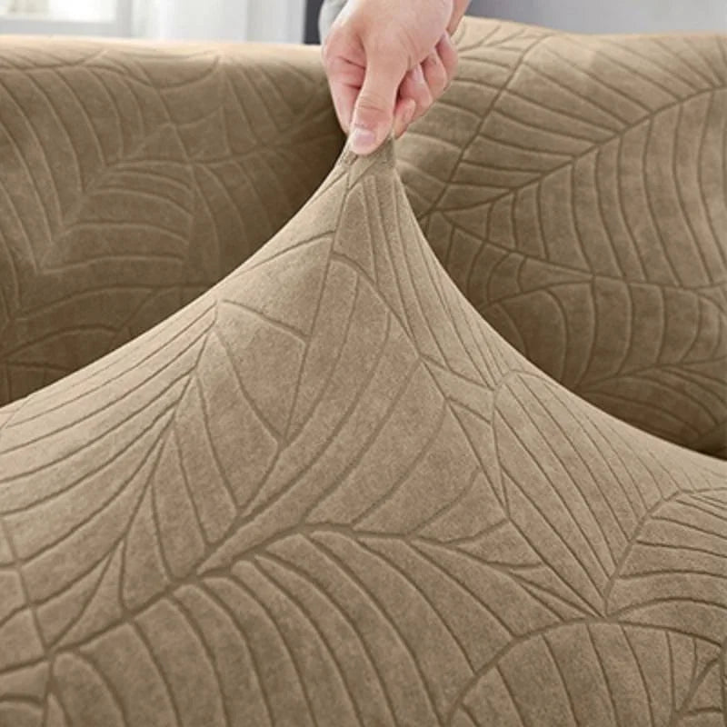 Sofa Cover – Beige Waterproof Non-Slip Jacquard