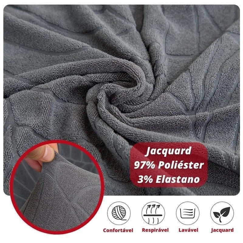 Sofa Cover – Grey Waterproof Non-Slip Jacquard