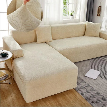Sofa Cover – Cream Waterproof Jacquard