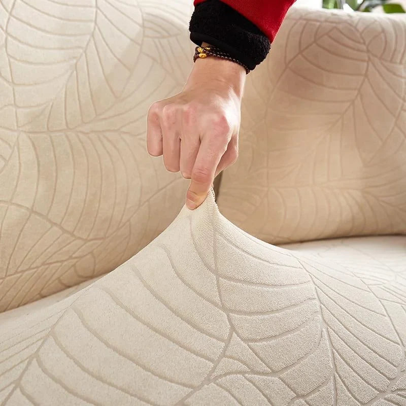 Sofa Cover – Cream Waterproof Jacquard