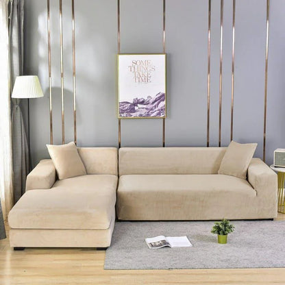 Sofa Cover – Beige Waterproof Suede