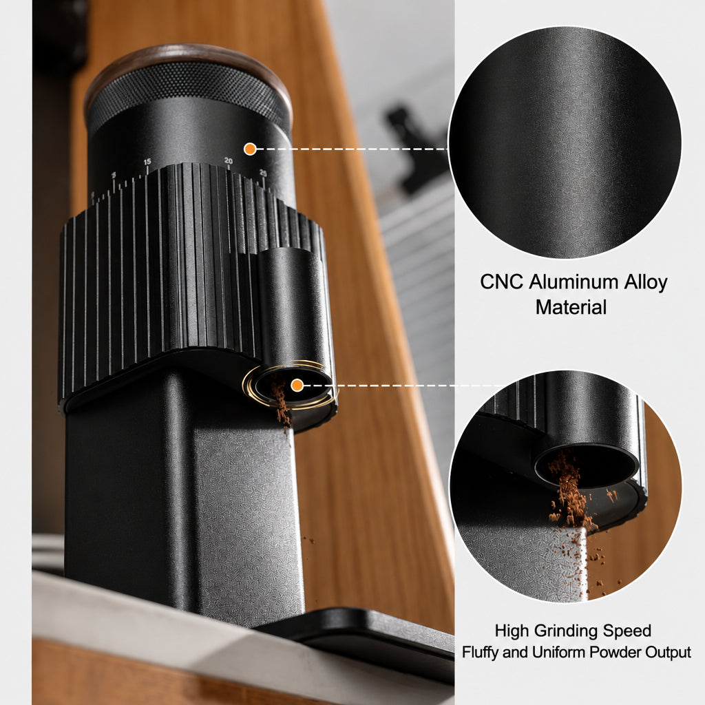 CF Wisdom Portable Electric Coffee Grinder – 80 Settings – included accessories